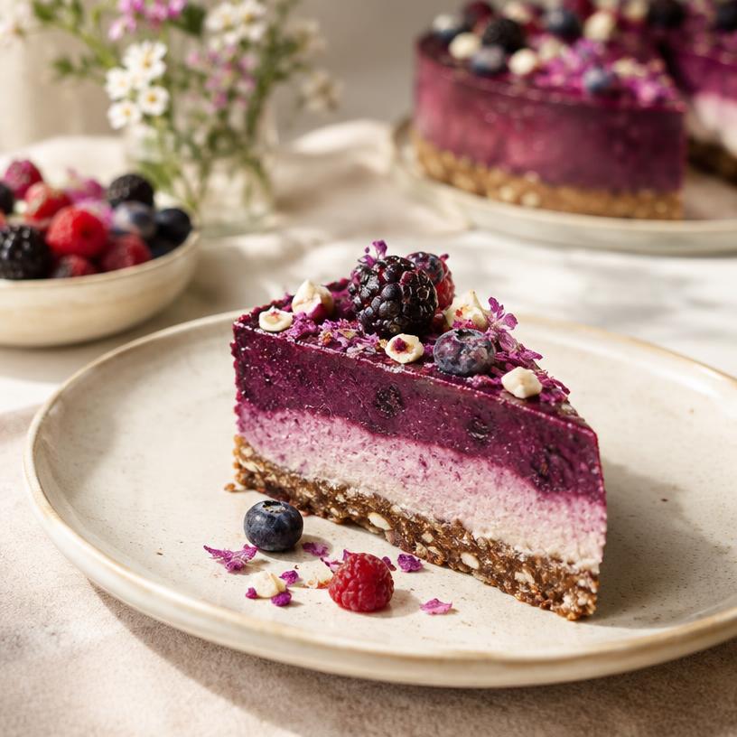 Cheesecake raw de berries